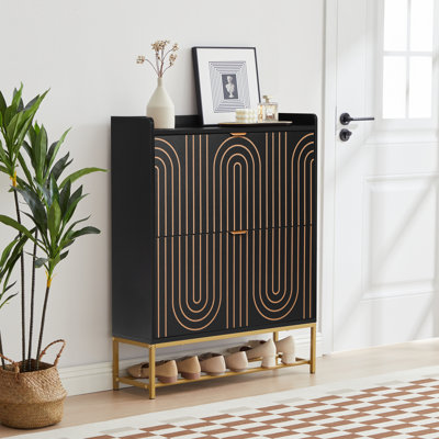 Acacia Wood Shoe Cabinet | Wayfair